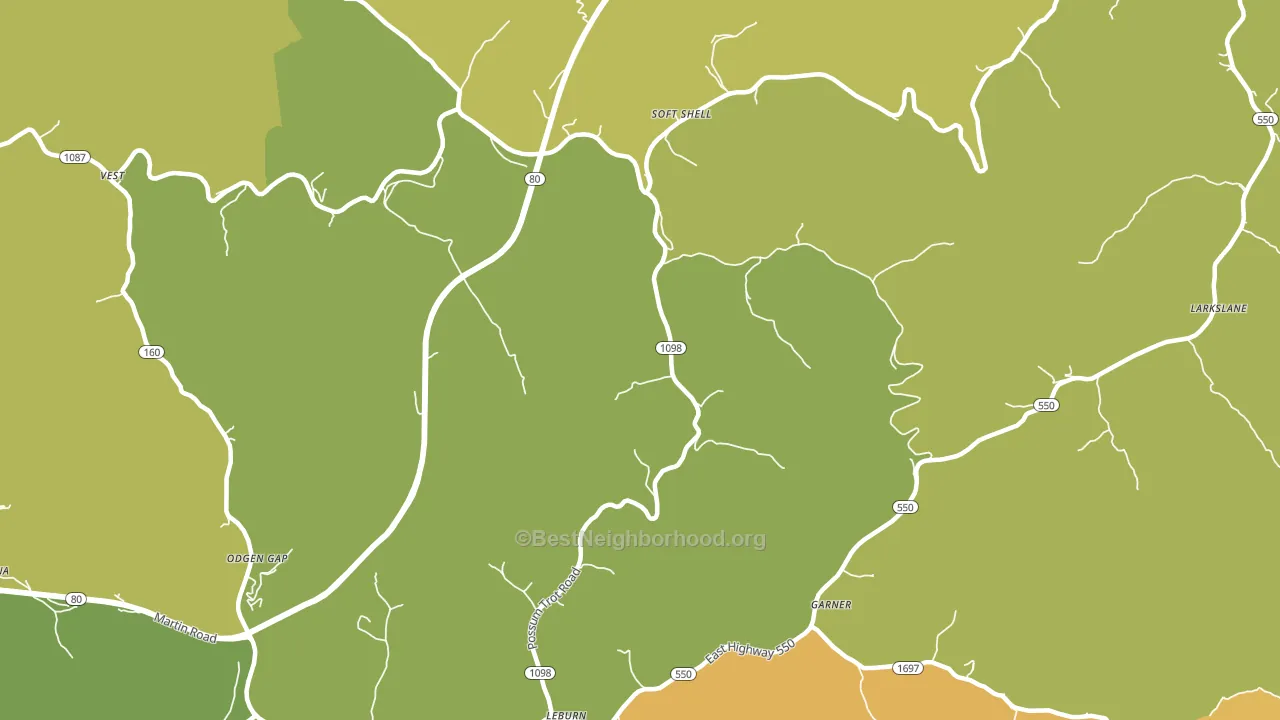 41831, KY block-group voter-turnout map