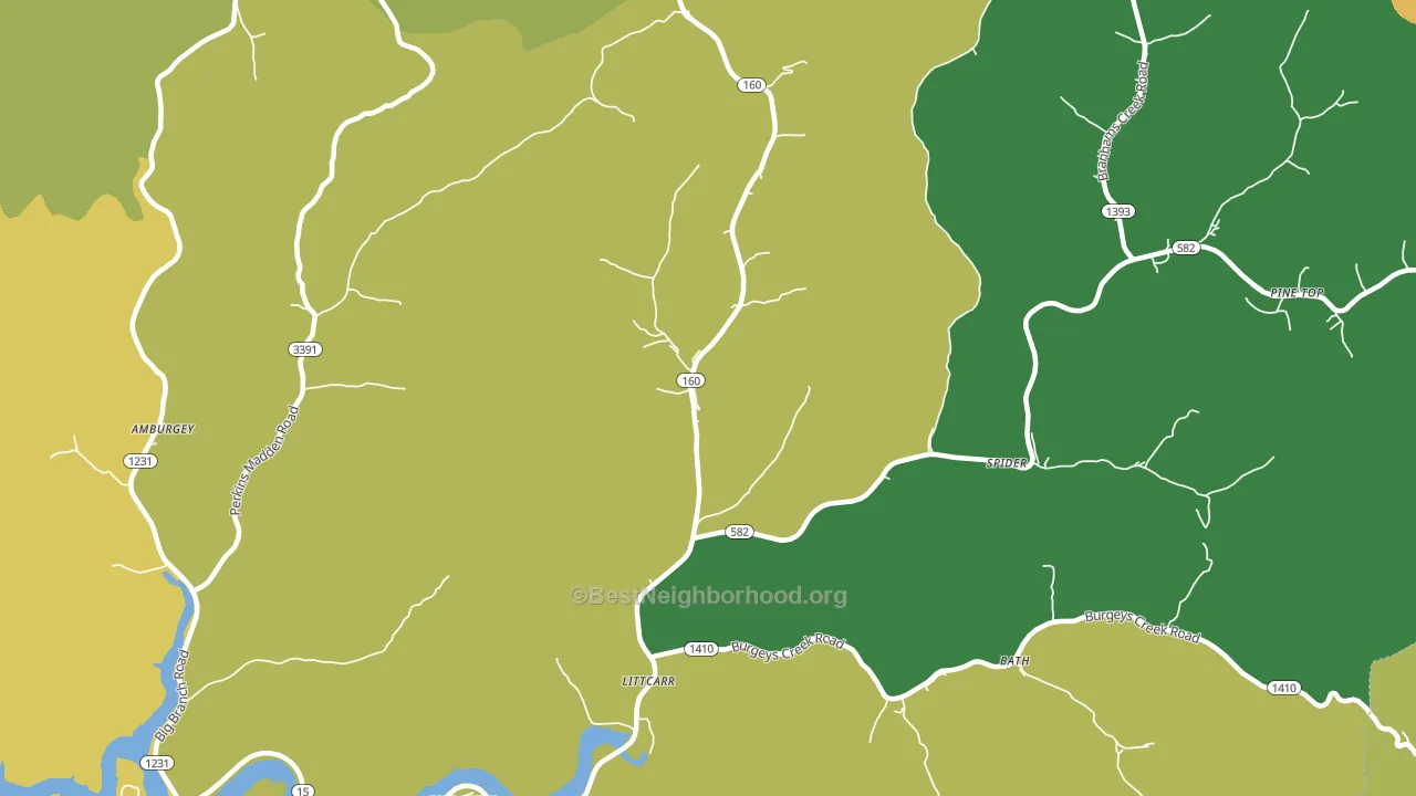 41834, KY block-group voter-turnout map