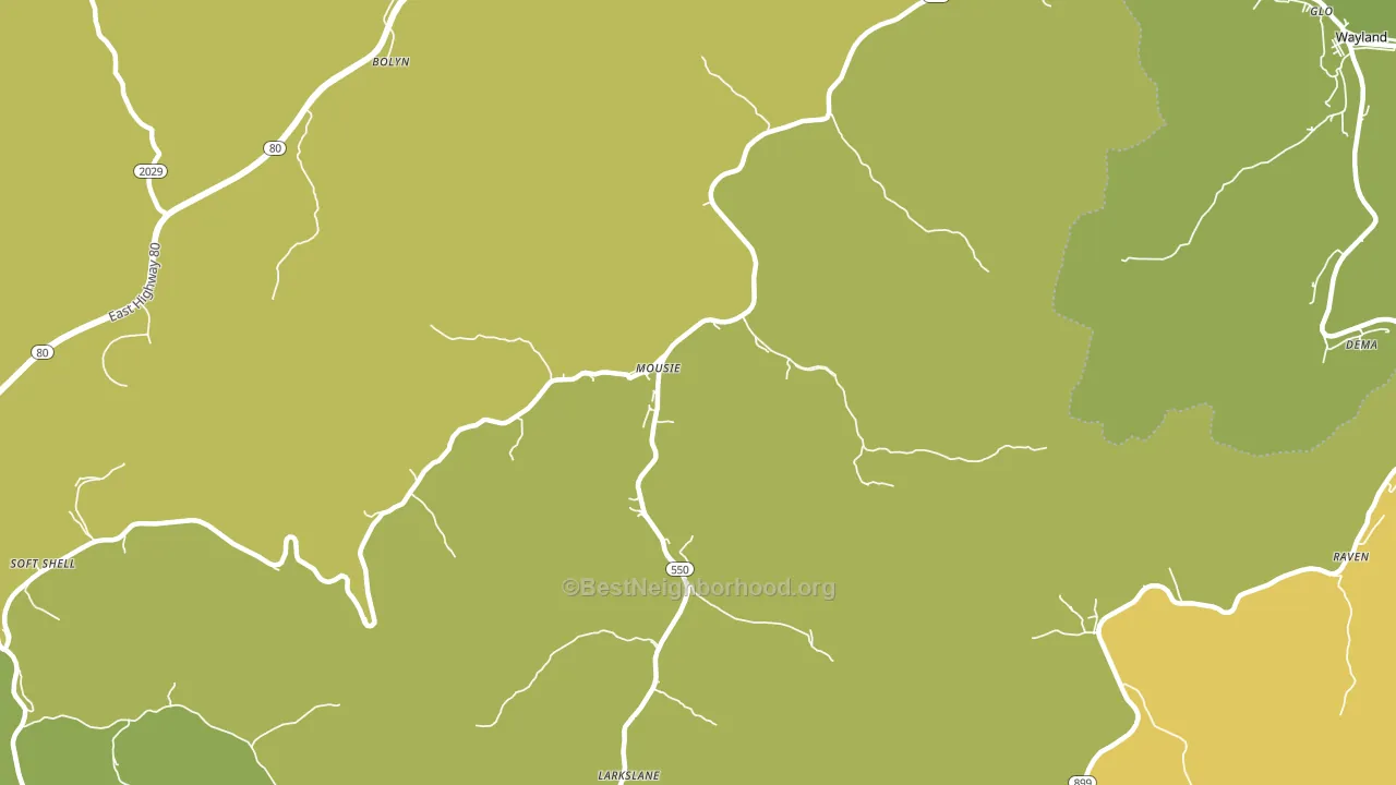 41839, KY block-group voter-turnout map