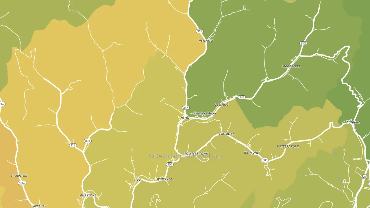 41840, KY block-group voter-turnout map