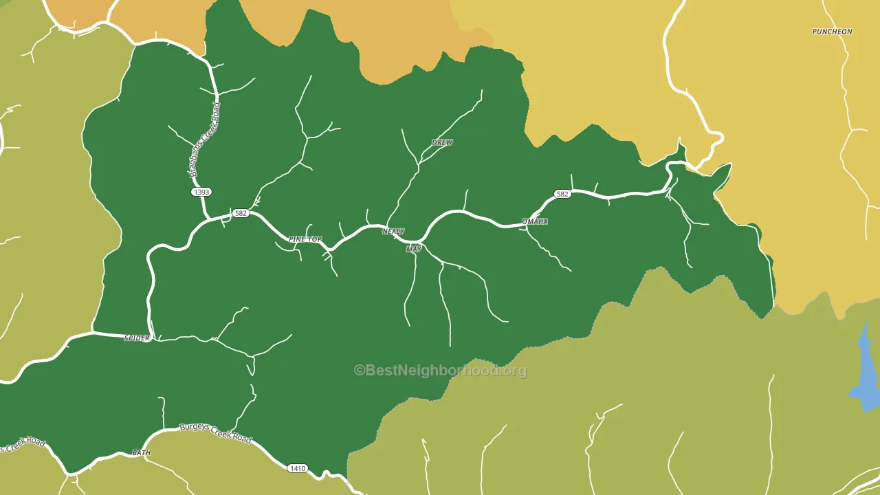 41843, KY block-group voter-turnout map