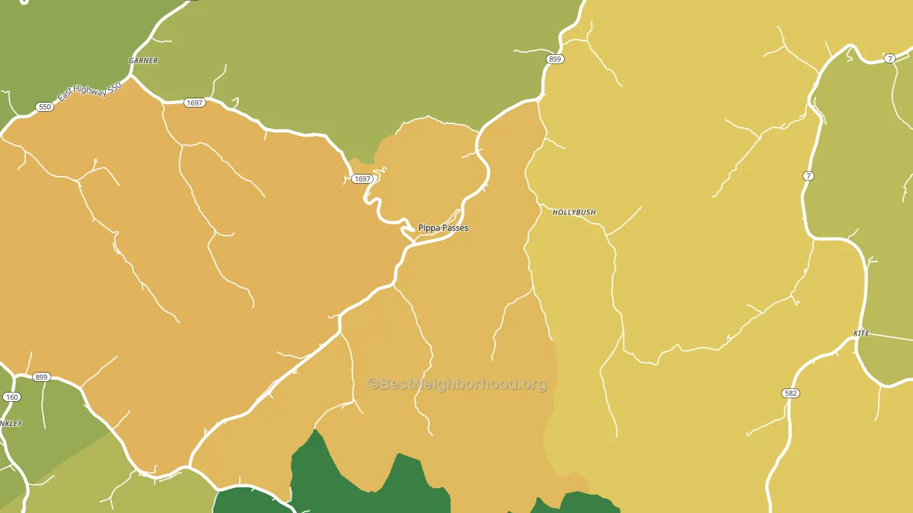 41844, KY block-group voter-turnout map
