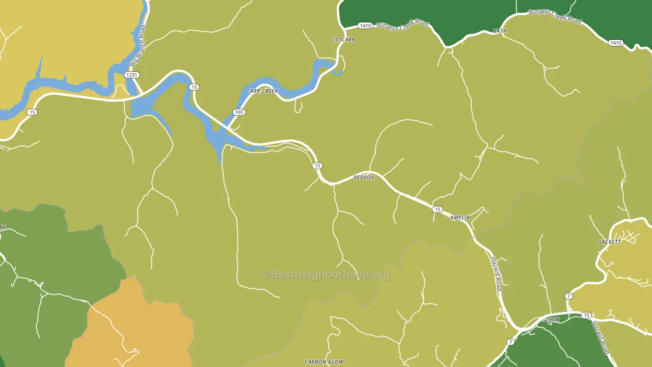 41847, KY block-group voter-turnout map
