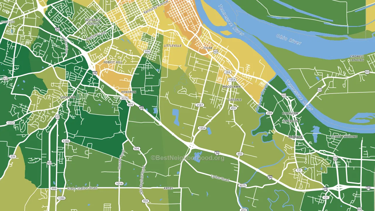 42003, KY block-group voter-turnout map