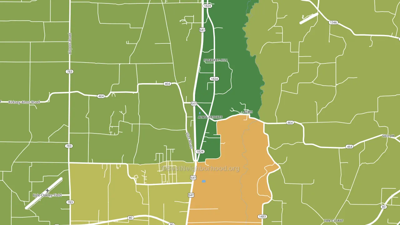 42020, KY block-group voter-turnout map
