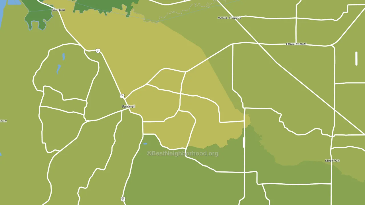 42023, KY block-group voter-turnout map