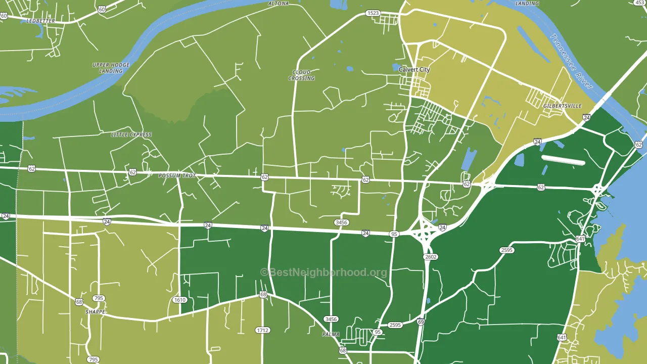 42029, KY block-group voter-turnout map