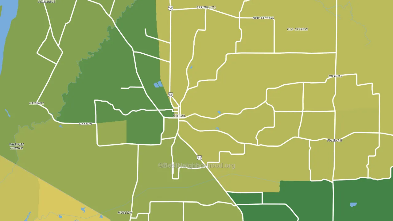 42031, KY block-group voter-turnout map
