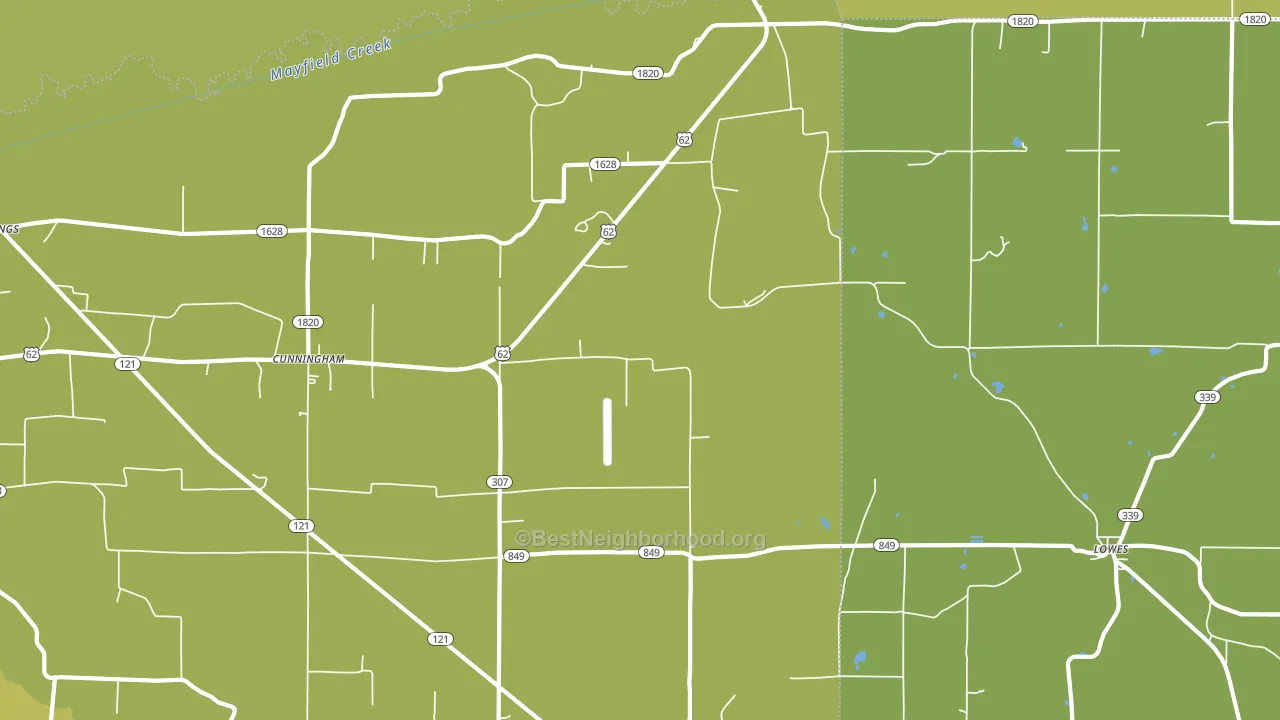 42035, KY block-group voter-turnout map
