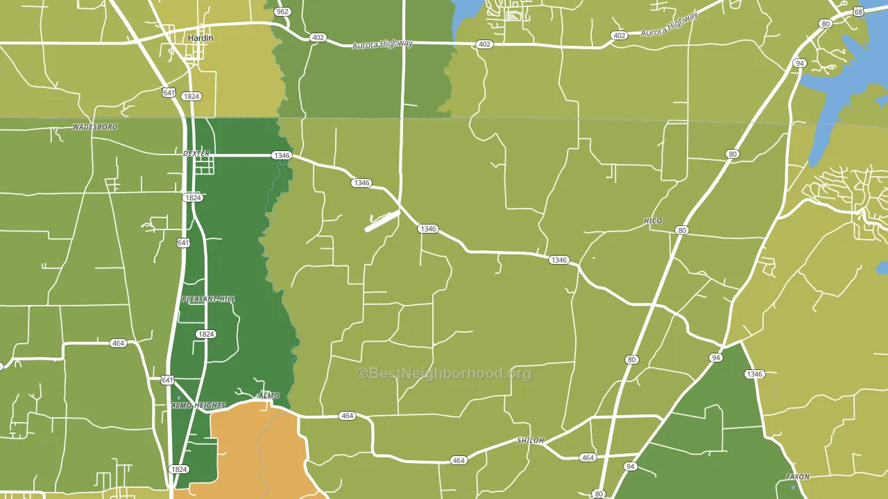 42036, KY block-group voter-turnout map