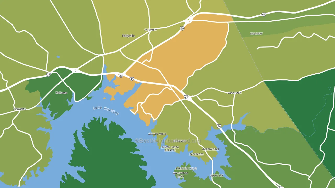 42038, KY block-group voter-turnout map