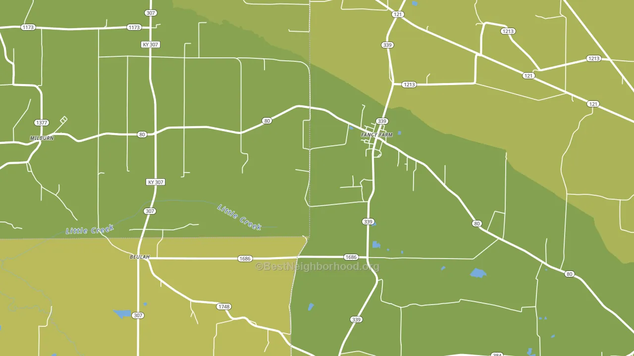 42039, KY block-group voter-turnout map