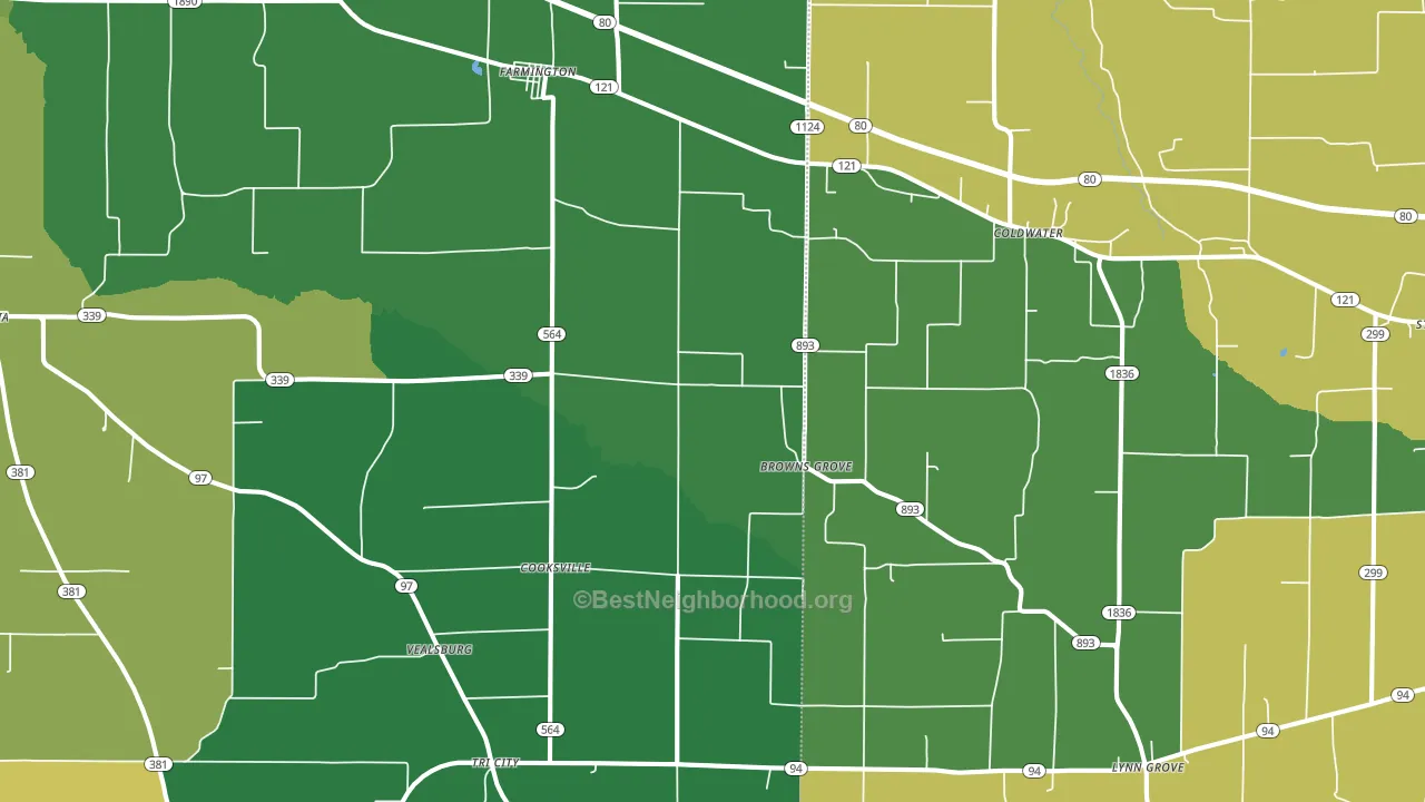 42040, KY block-group voter-turnout map