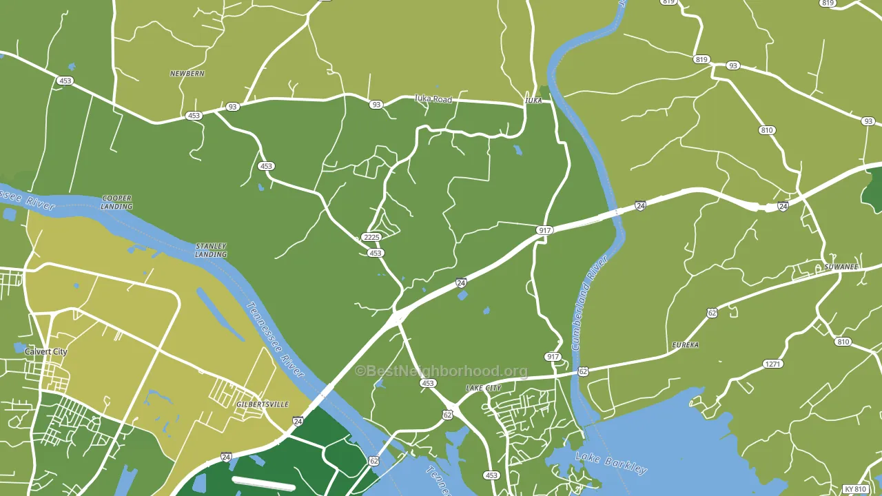 42045, KY block-group voter-turnout map