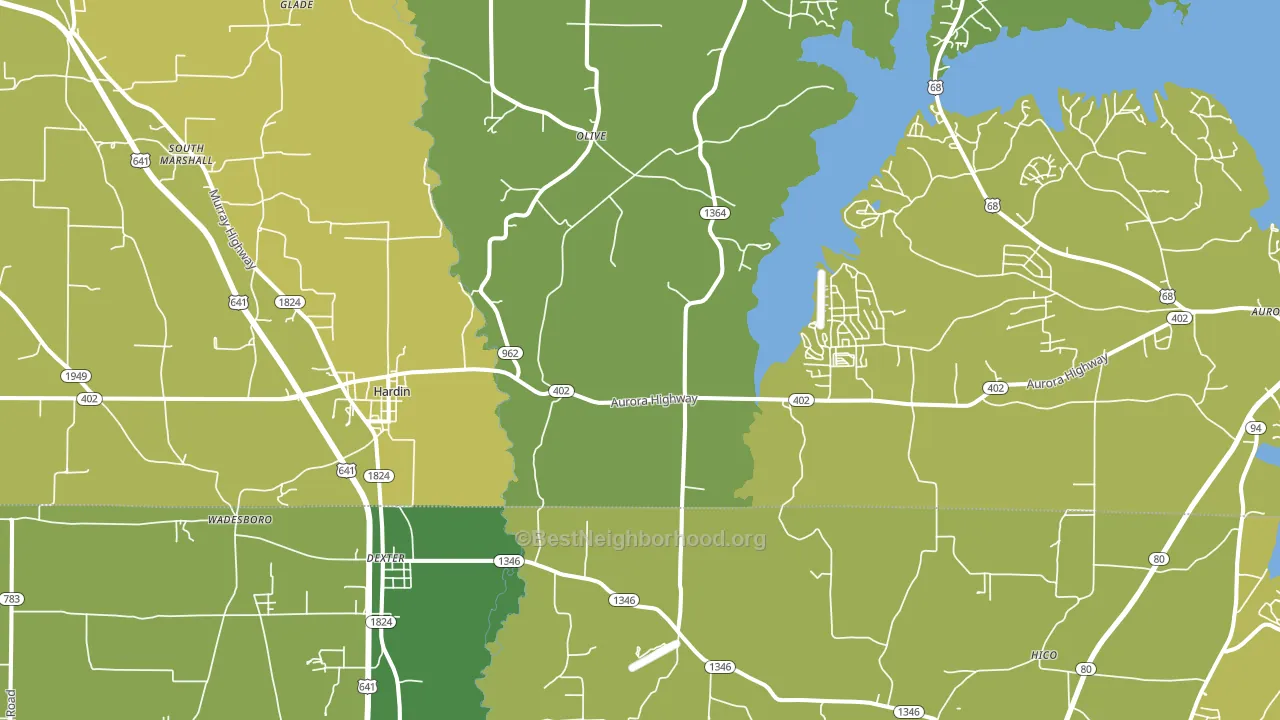 42048, KY block-group voter-turnout map