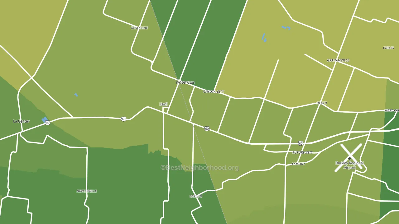 42053, KY block-group voter-turnout map