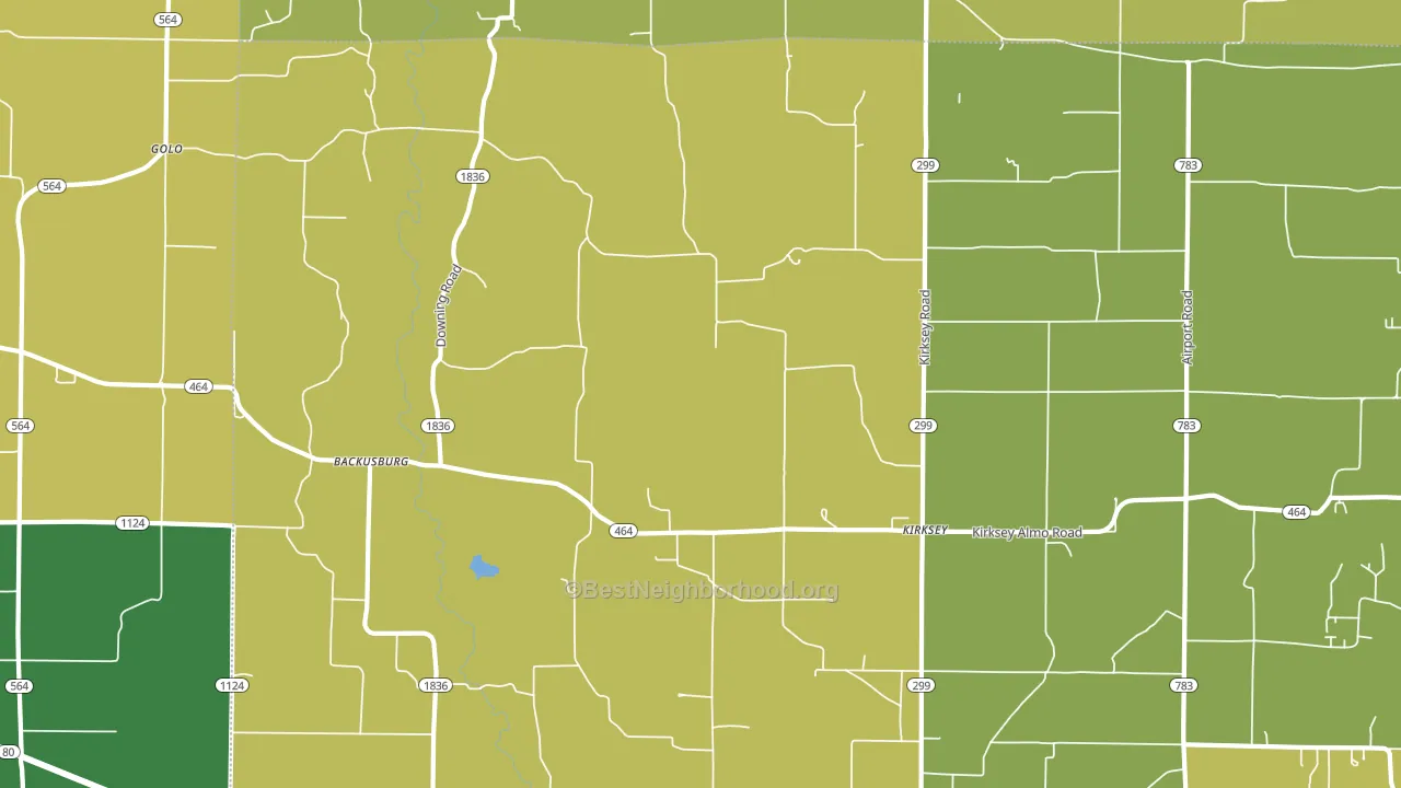 42054, KY block-group voter-turnout map