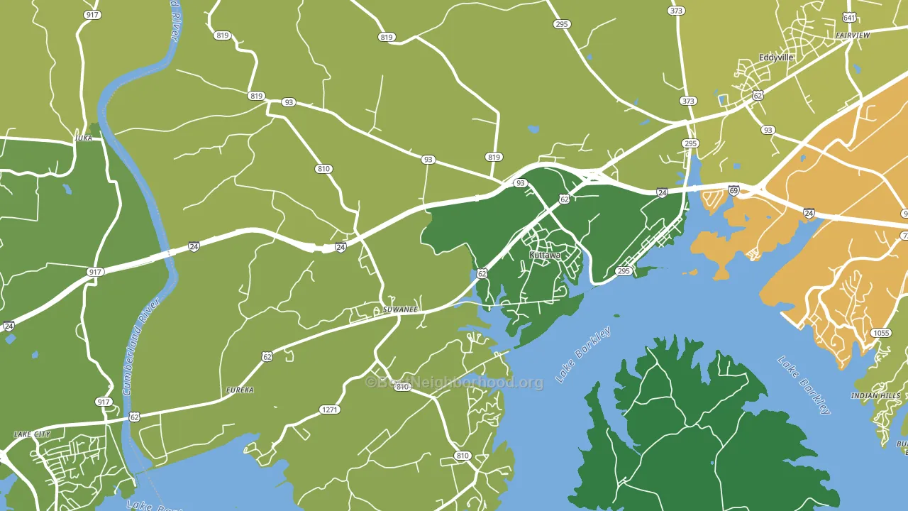 42055, KY block-group voter-turnout map