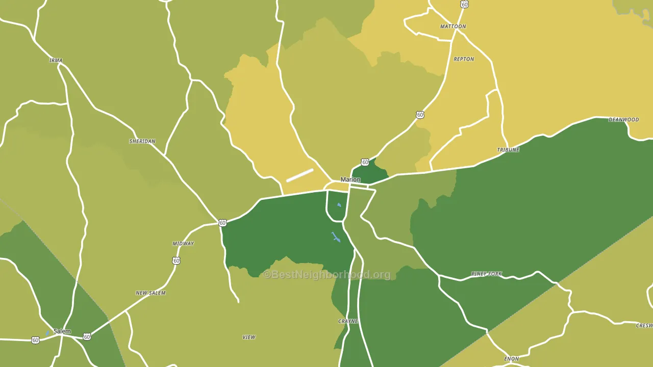 42064, KY block-group voter-turnout map