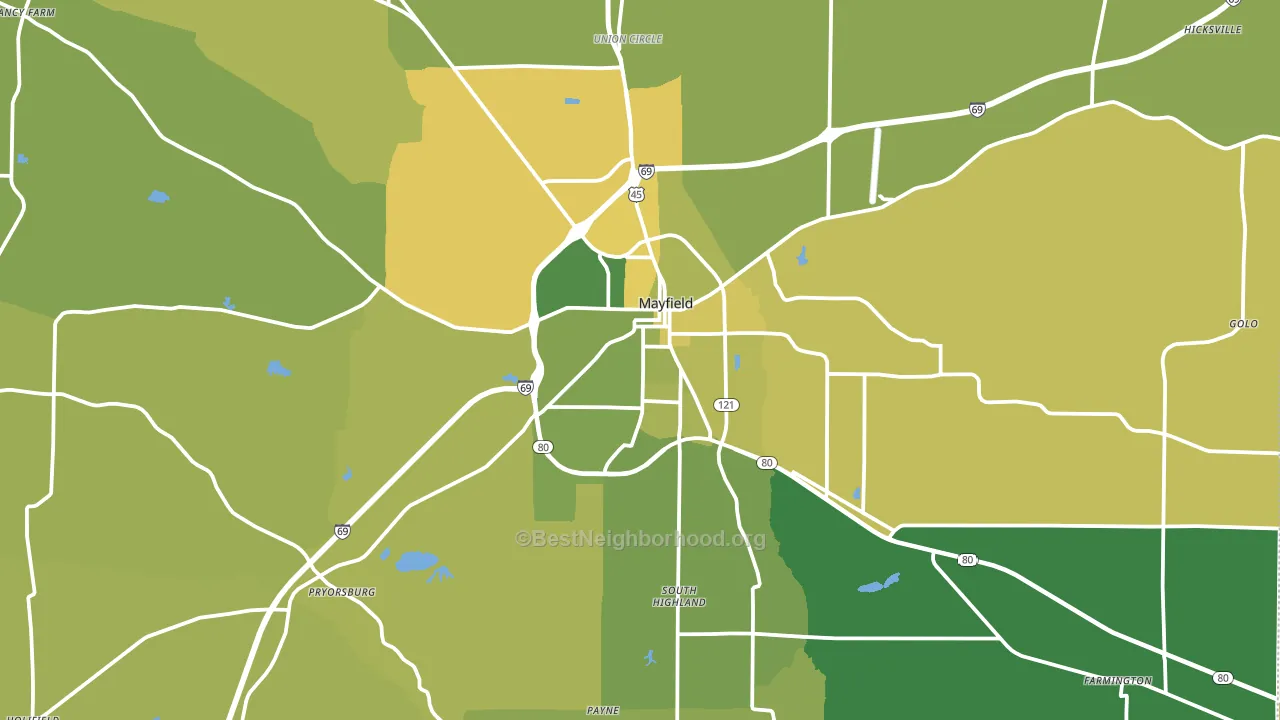 42066, KY block-group voter-turnout map