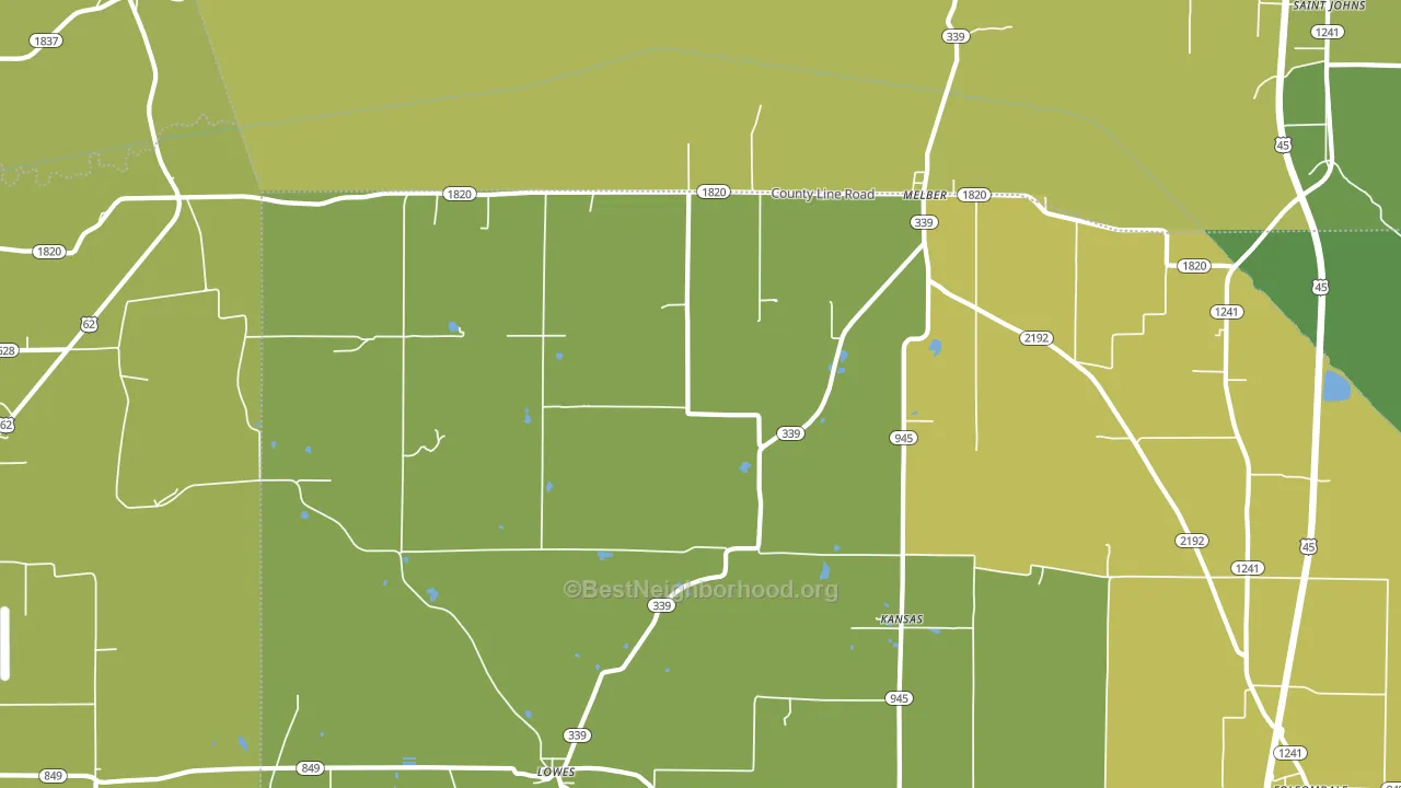 42069, KY block-group voter-turnout map
