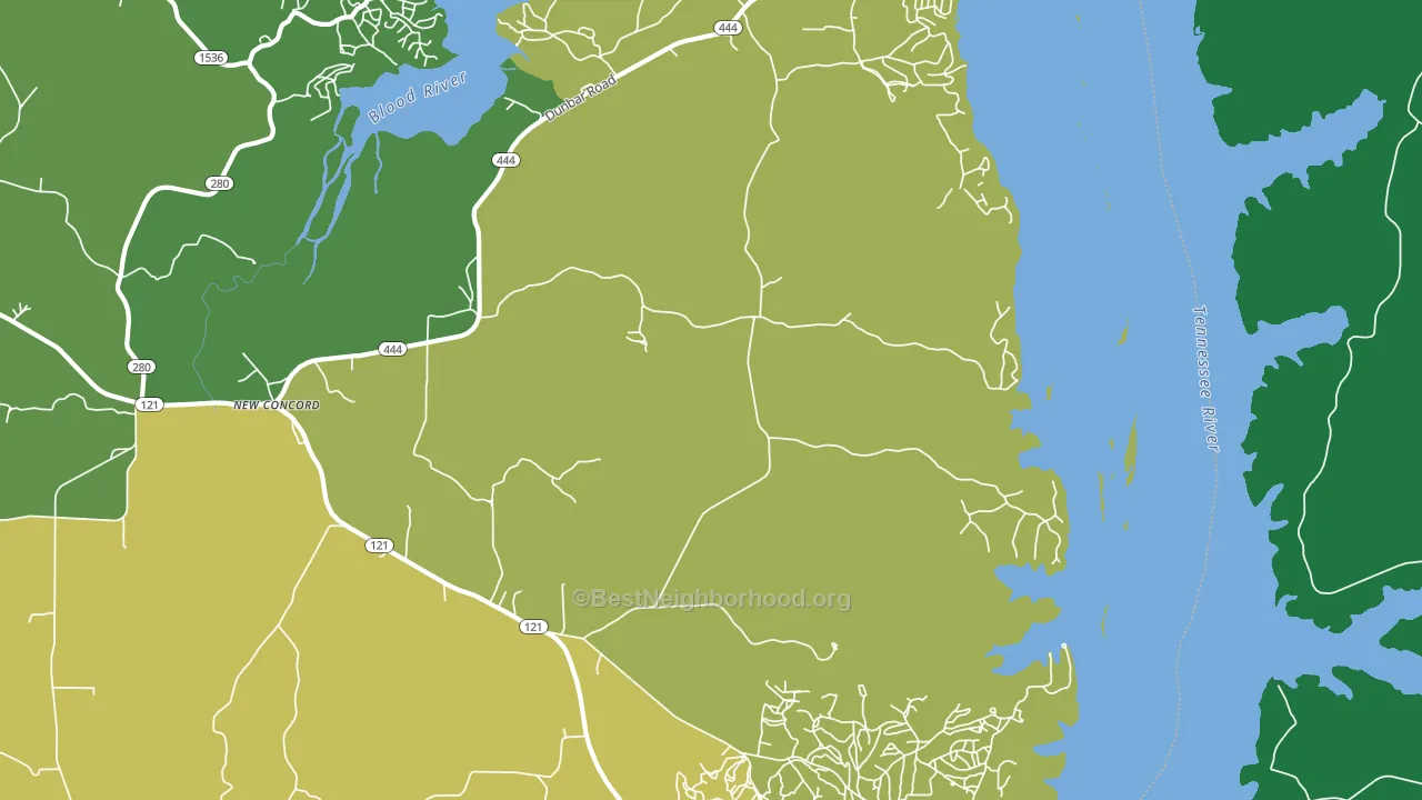 42076, KY block-group voter-turnout map