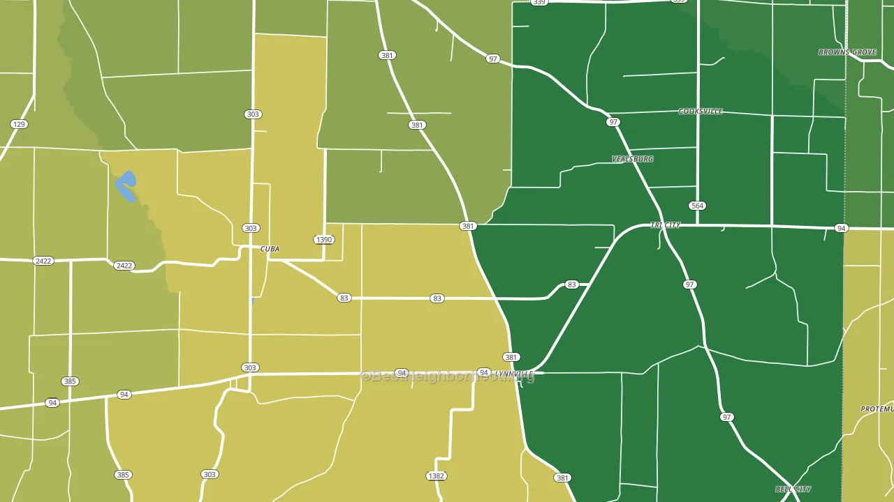 42079, KY block-group voter-turnout map