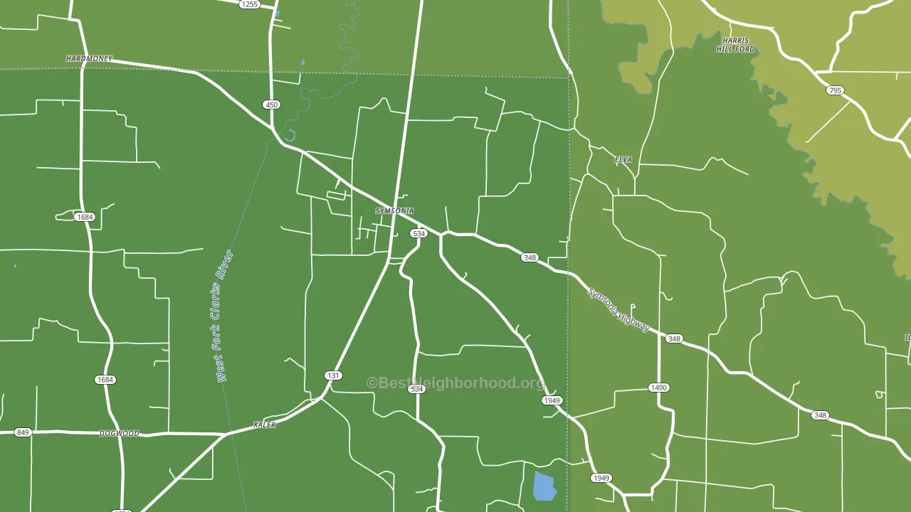 42082, KY block-group voter-turnout map