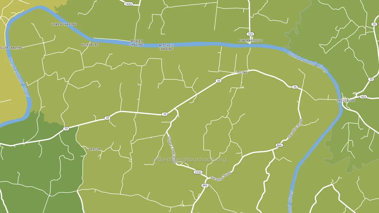 42083, KY block-group voter-turnout map