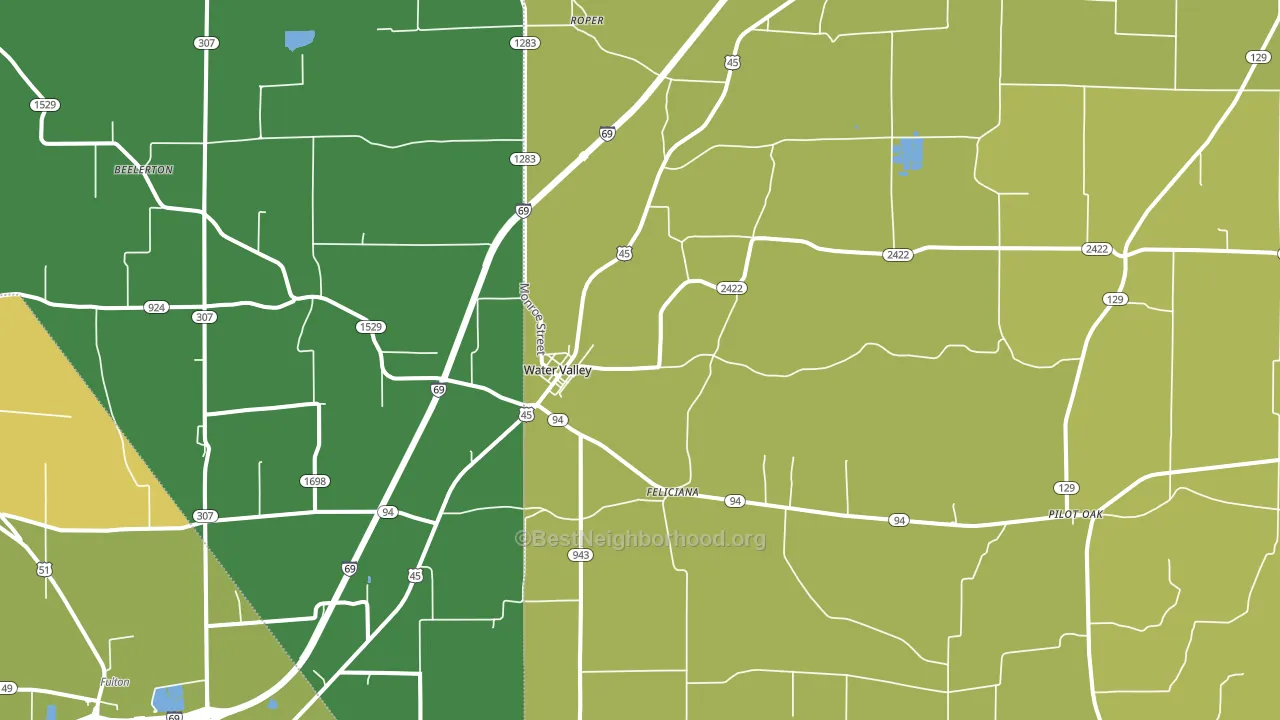 42085, KY block-group voter-turnout map