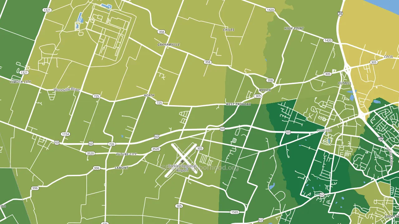 42086, KY block-group voter-turnout map