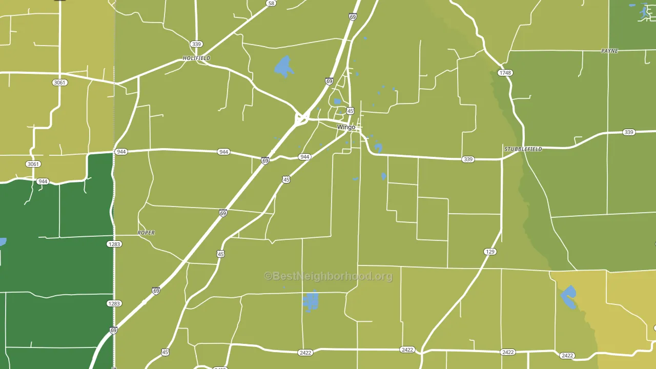 42088, KY block-group voter-turnout map