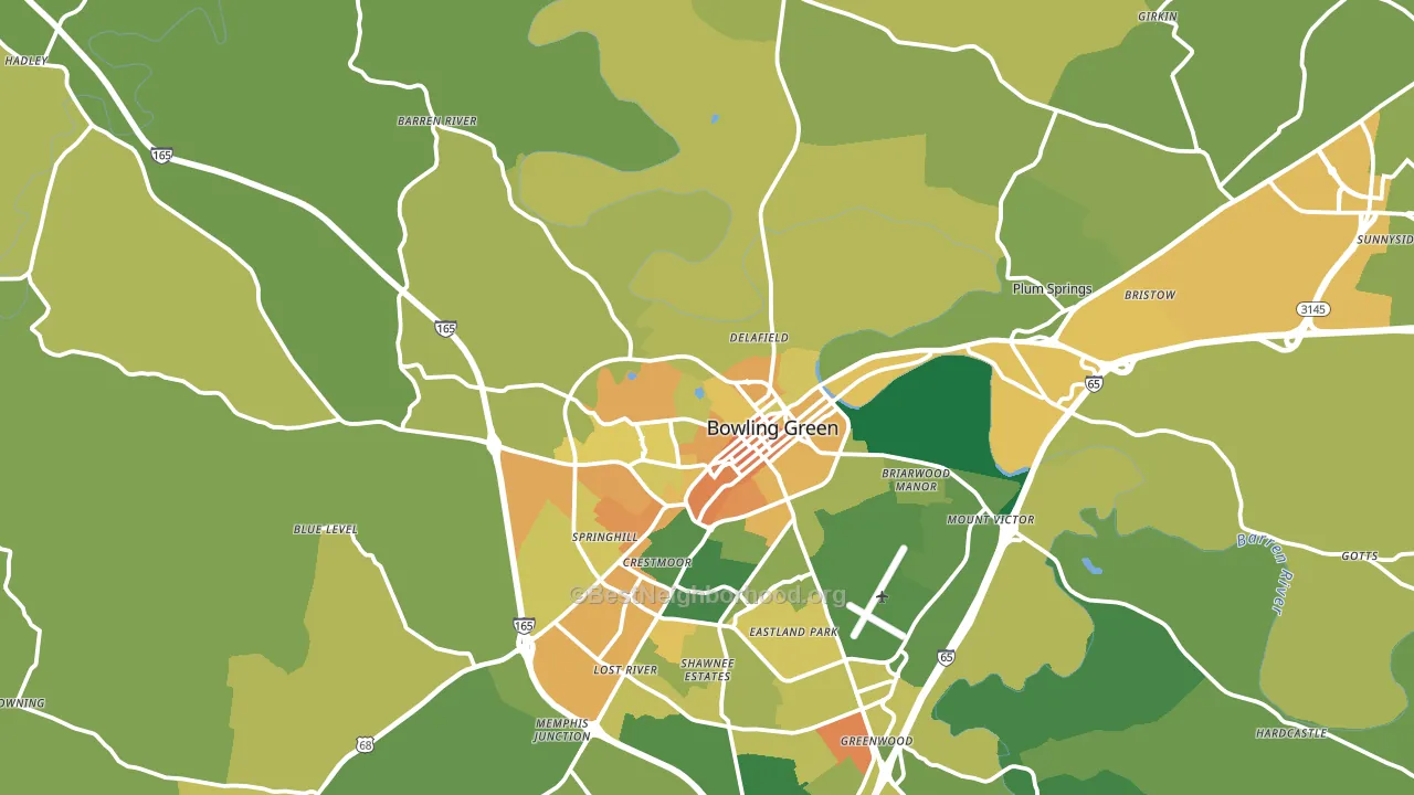 42101, KY block-group voter-turnout map