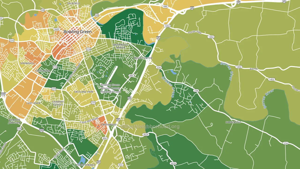 42103, KY block-group voter-turnout map