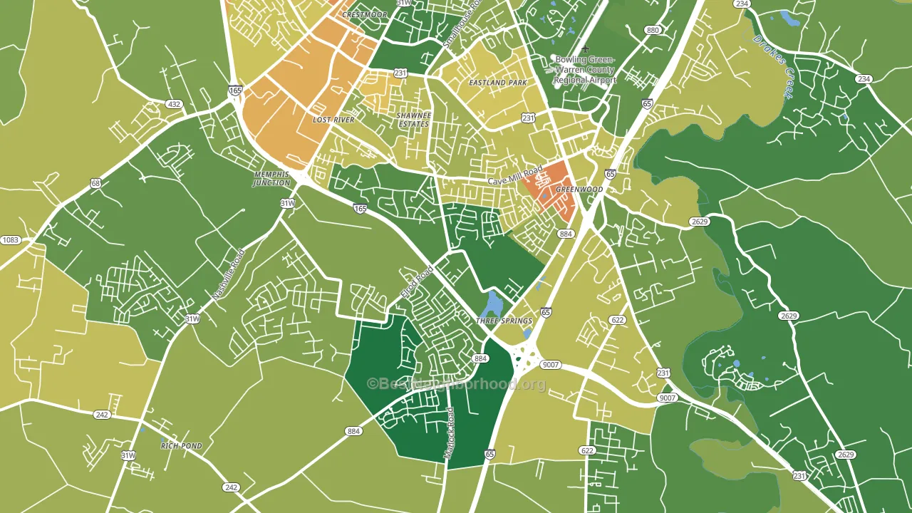 42104, KY block-group voter-turnout map