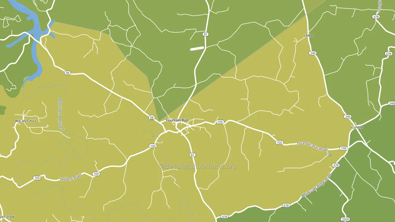 42133, KY block-group voter-turnout map