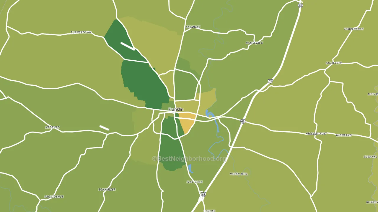 42134, KY block-group voter-turnout map
