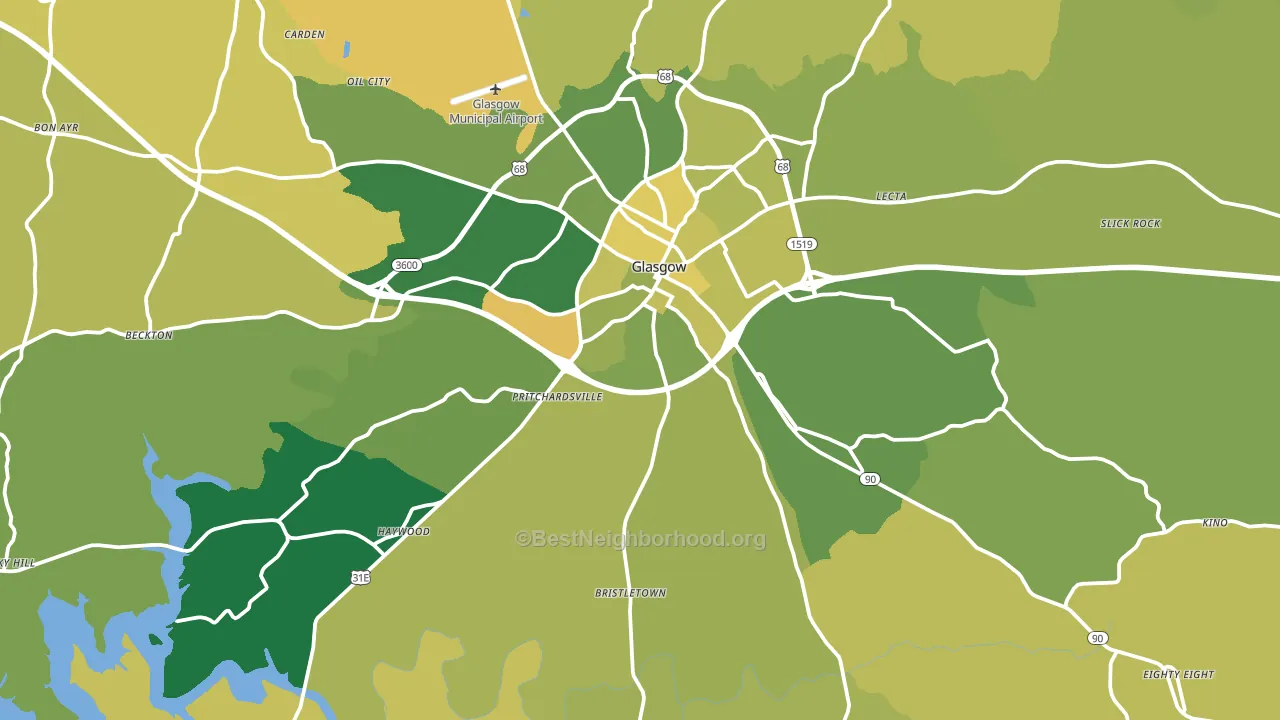 42141, KY block-group voter-turnout map