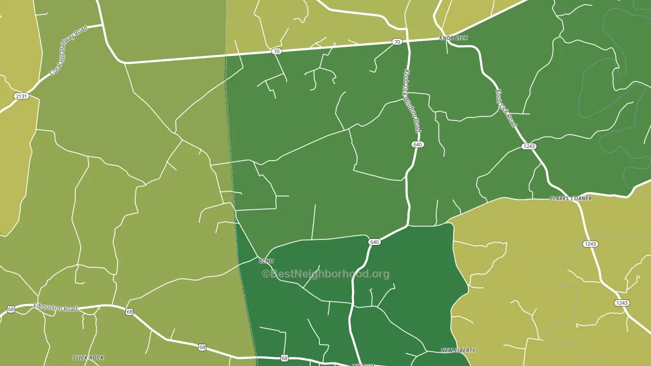 42154, KY block-group voter-turnout map