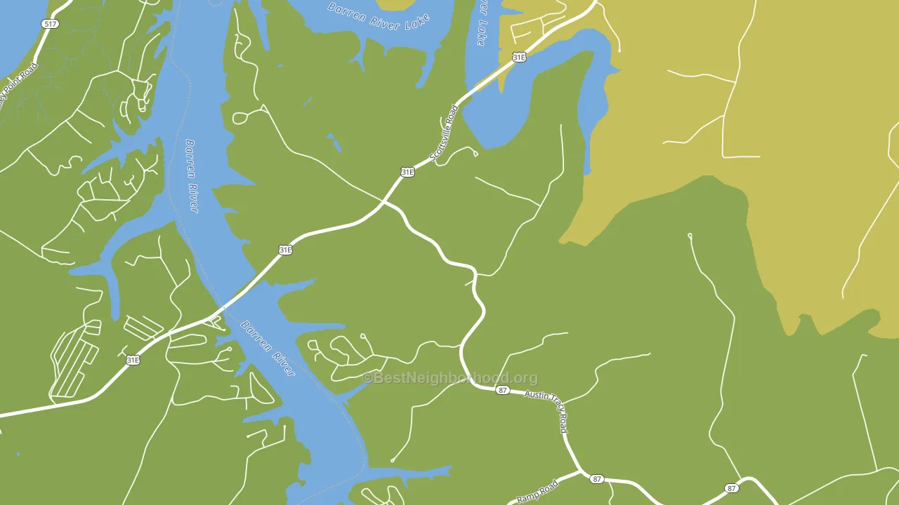 42156, KY block-group voter-turnout map