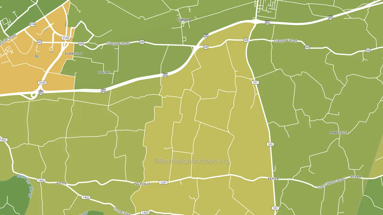 42159, KY block-group voter-turnout map