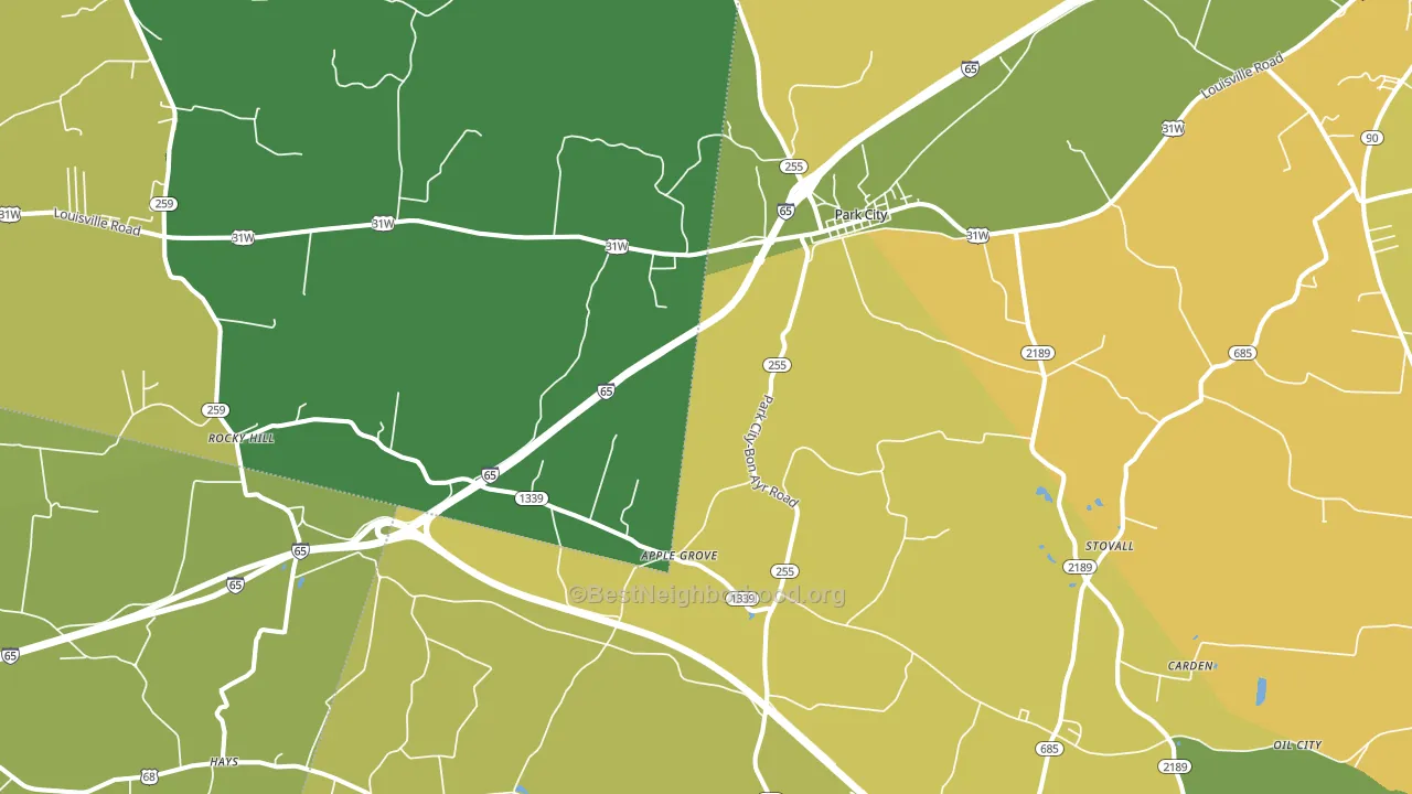 42160, KY block-group voter-turnout map