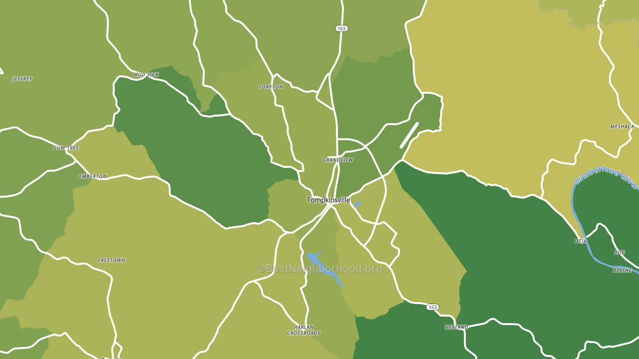 42167, KY block-group voter-turnout map
