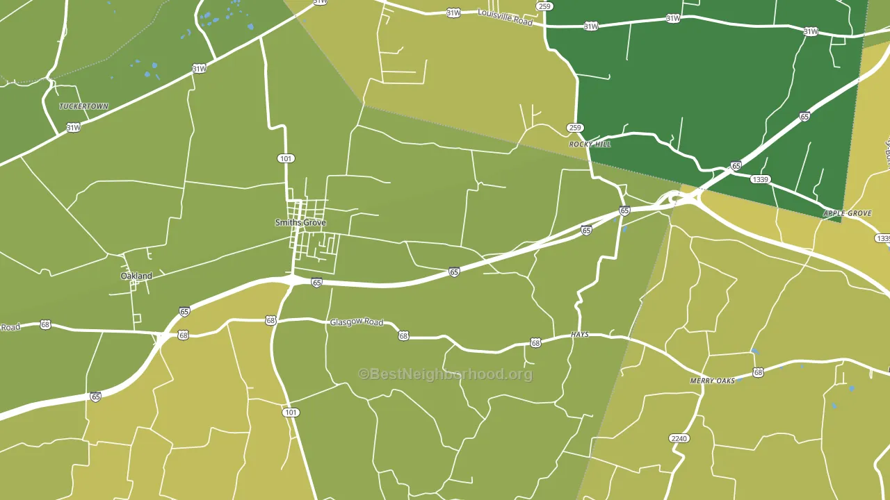 42171, KY block-group voter-turnout map