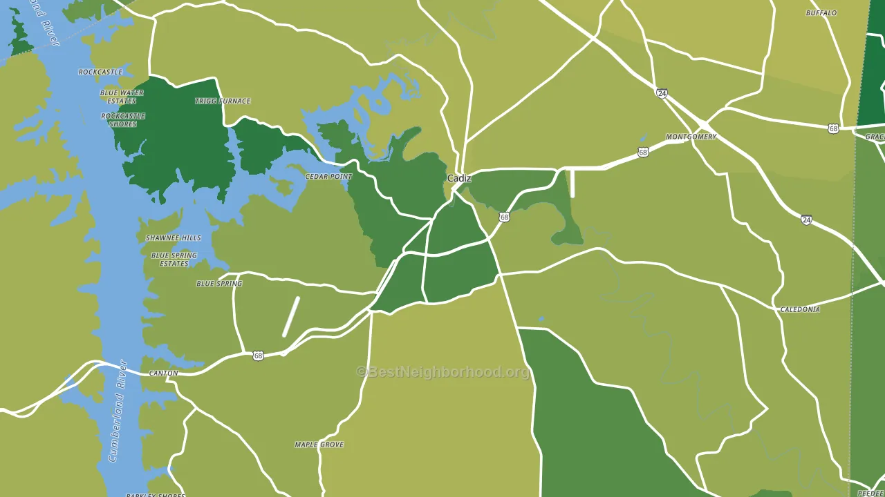 42211, KY block-group voter-turnout map