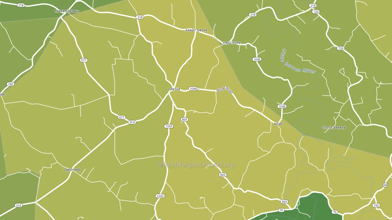 42214, KY block-group voter-turnout map
