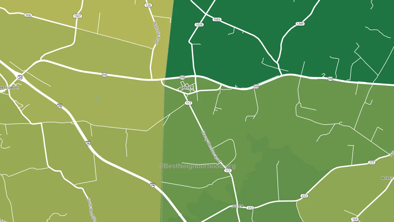 42232, KY block-group voter-turnout map
