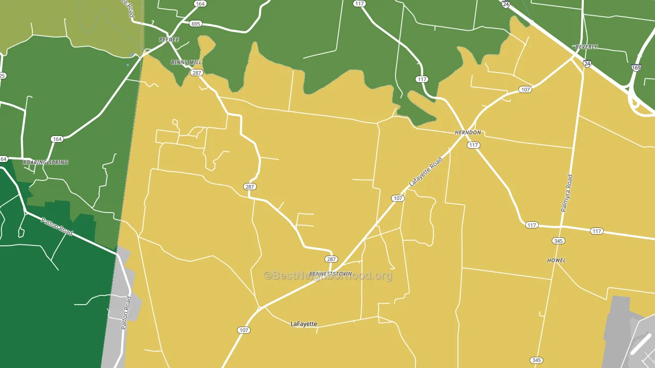 42236, KY block-group voter-turnout map
