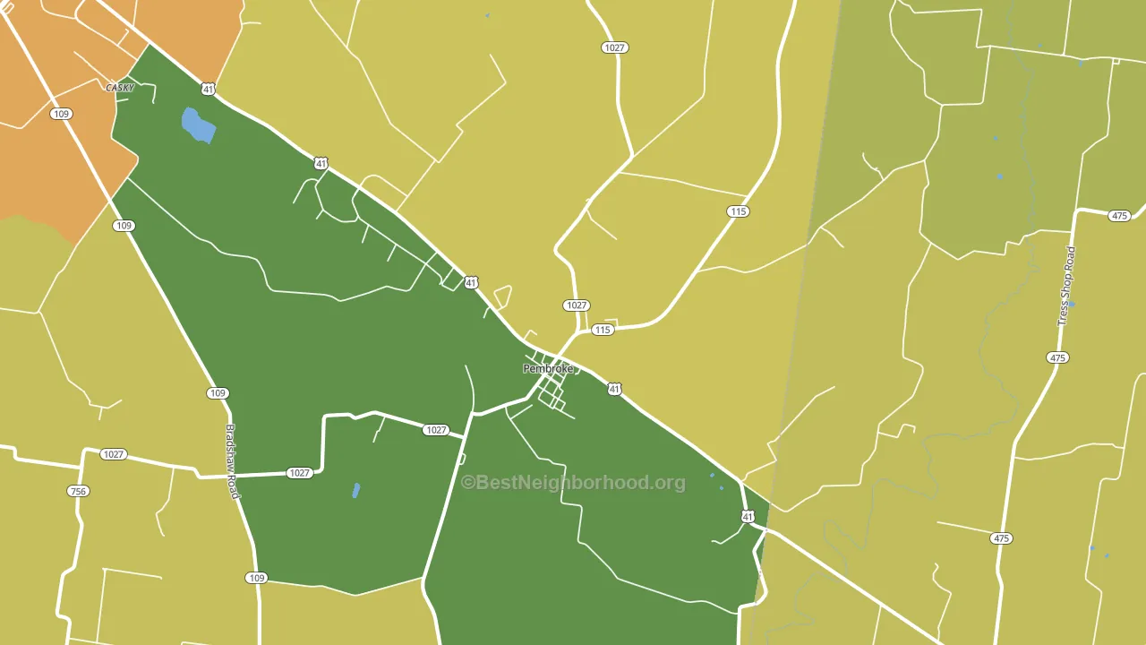42266, KY block-group voter-turnout map