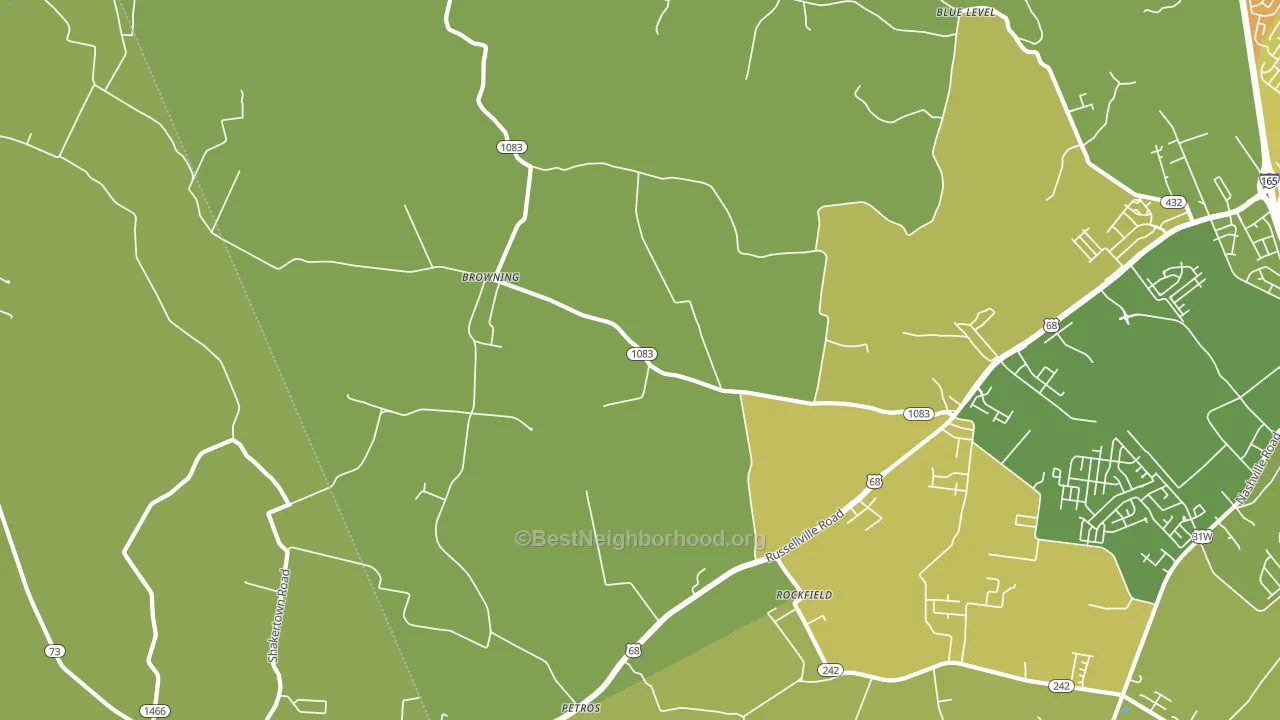 42274, KY block-group voter-turnout map
